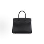 HERMES Birkin 30 Gold buckle platinum handbag 30 Women\'s Edition 89 Noir Black